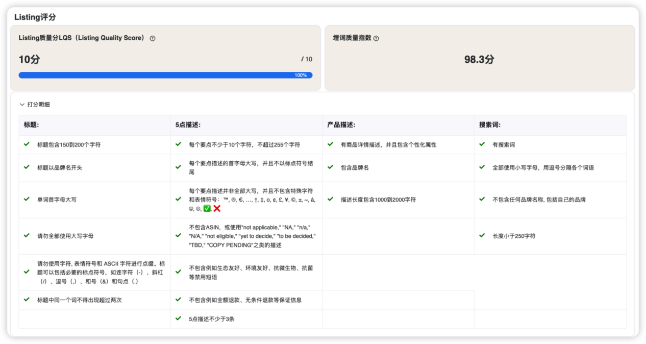 LQS质量分检测